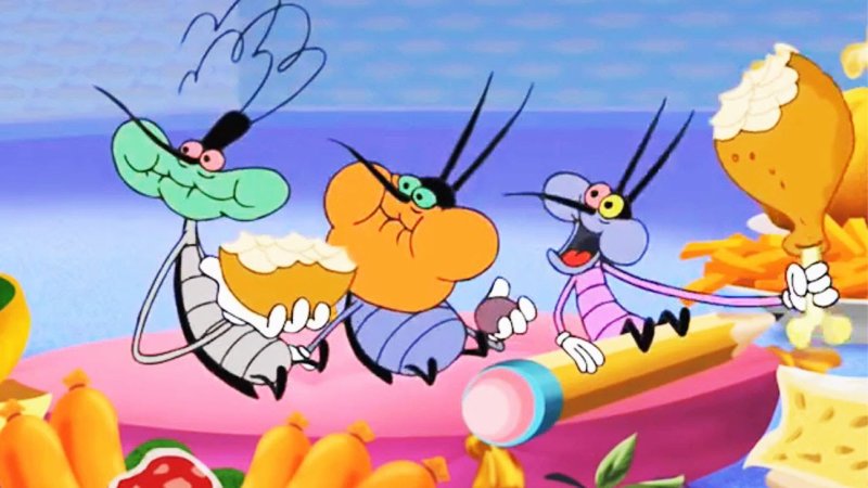 Мультик кот Огги и тараканы