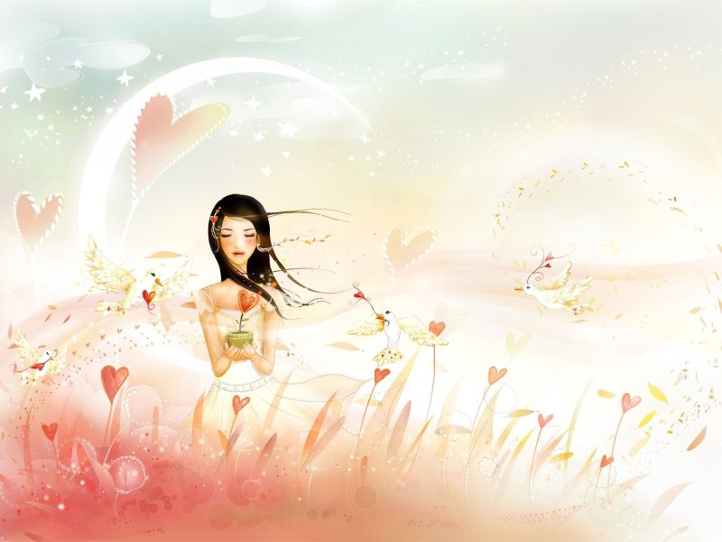 Красивая женщина рисунок