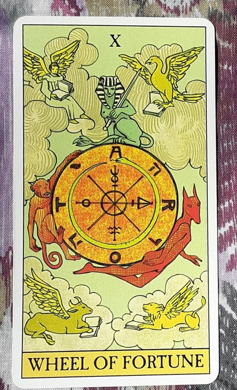 10 Старший Аркан Таро колесо фортуны