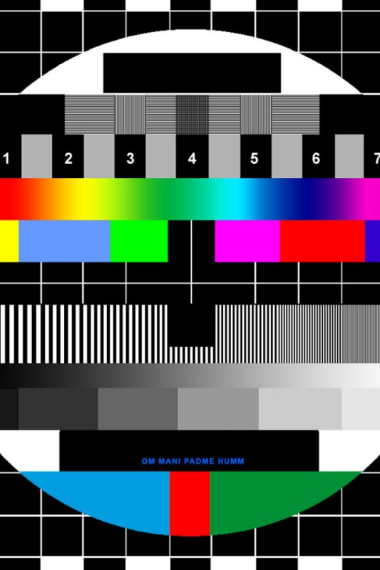 Телевизионная настроечная таблица ТВ 6