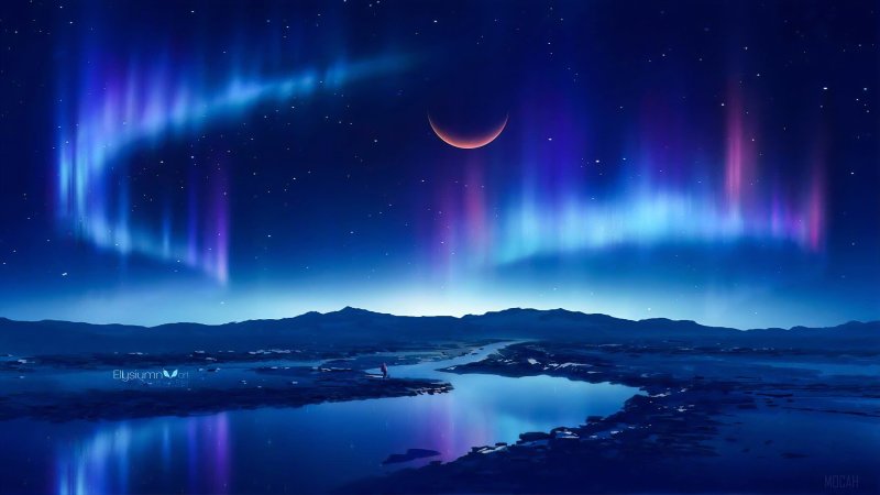 Красивое Северное сияние