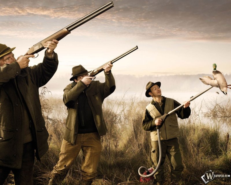 Охотник с двустволкой