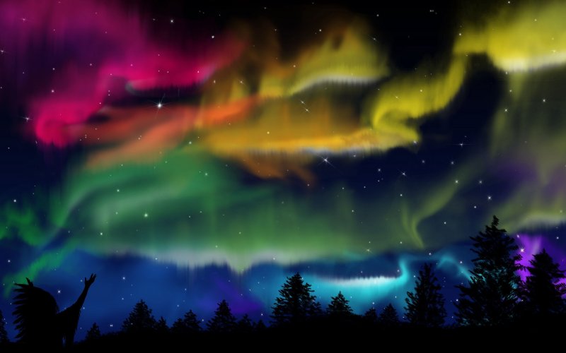 Полярное сияние 8к