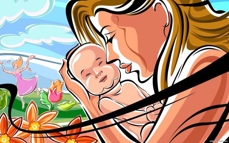 Рисунок ко Дню матери