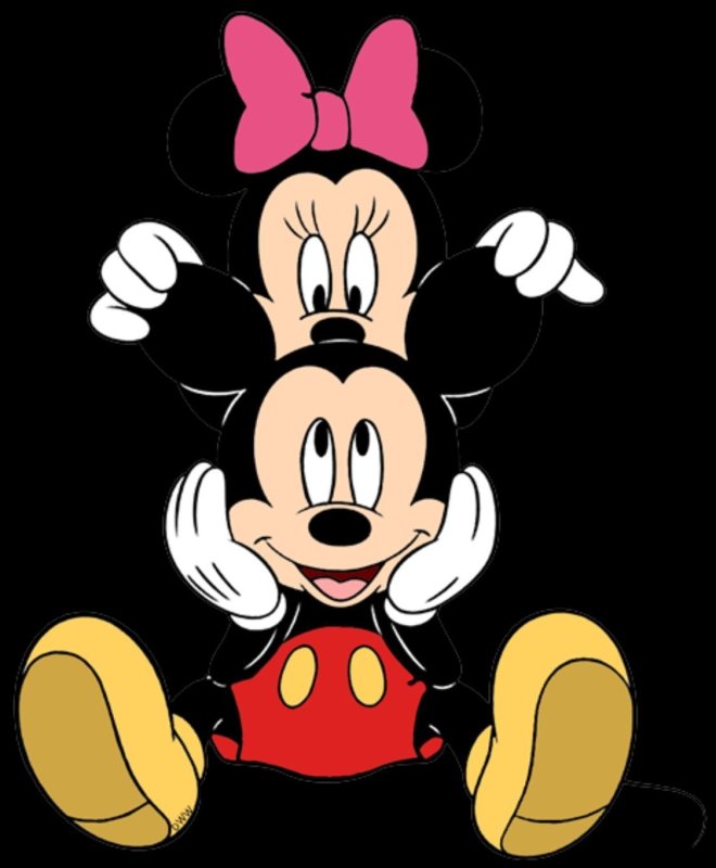 Микимаус на черном фоне