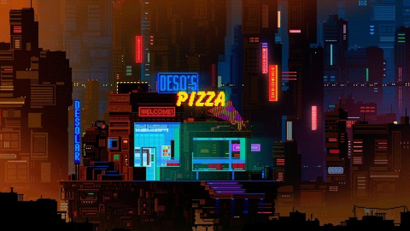 Город Найт Сити Cyberpunk 2077 ночь