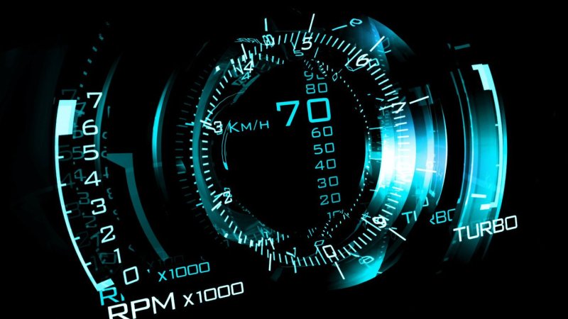 Неоновый спидометр