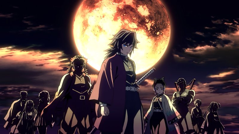 Аниме клинок рассекающий демонов столпы