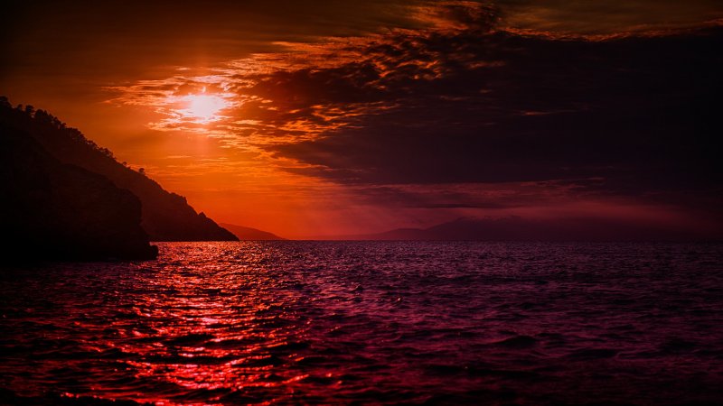 Пейзаж закат