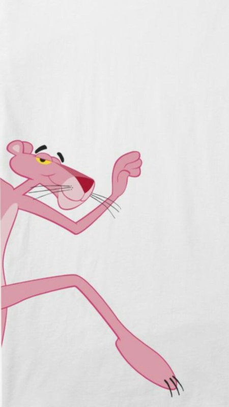 Розовая пантера на ногтях