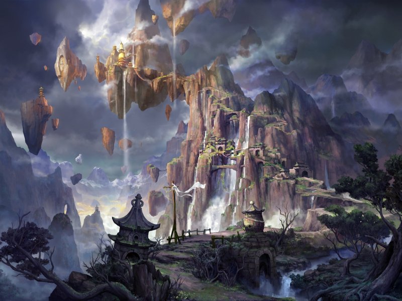 Дворец фэнтези арт Kazumasa Uchio