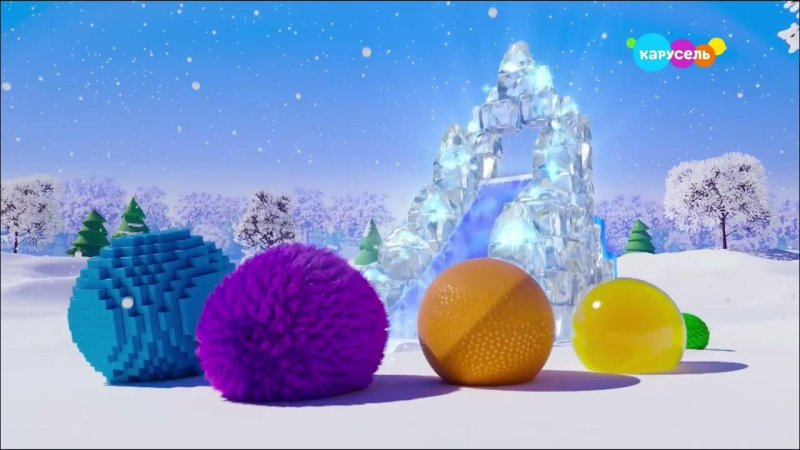 Зимняя заставка телеканала Карусель