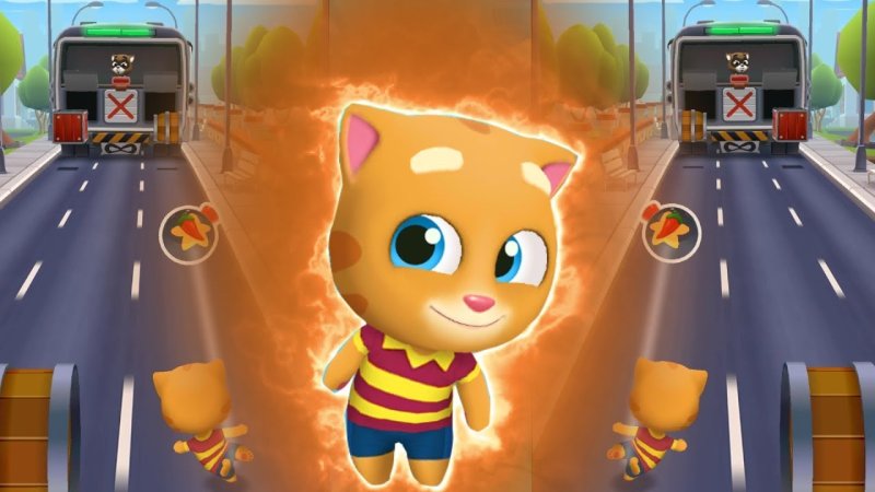 Говорящий Джинджер бег за золотом