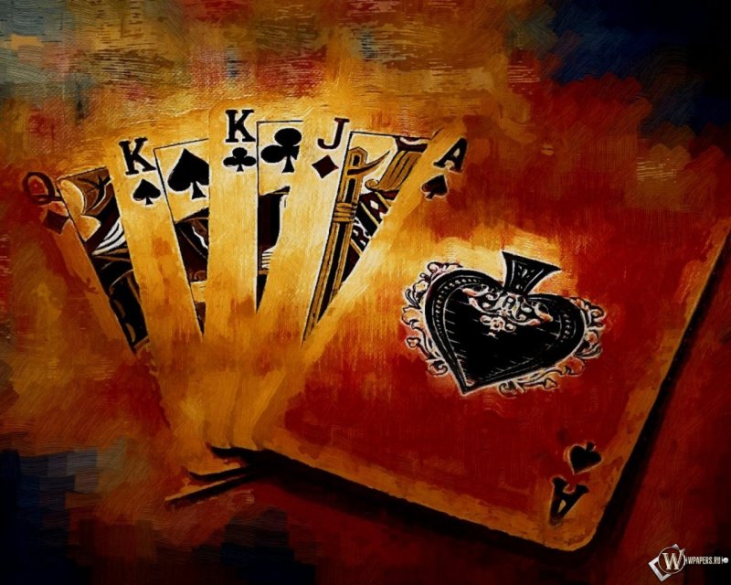Покерные карты в огне