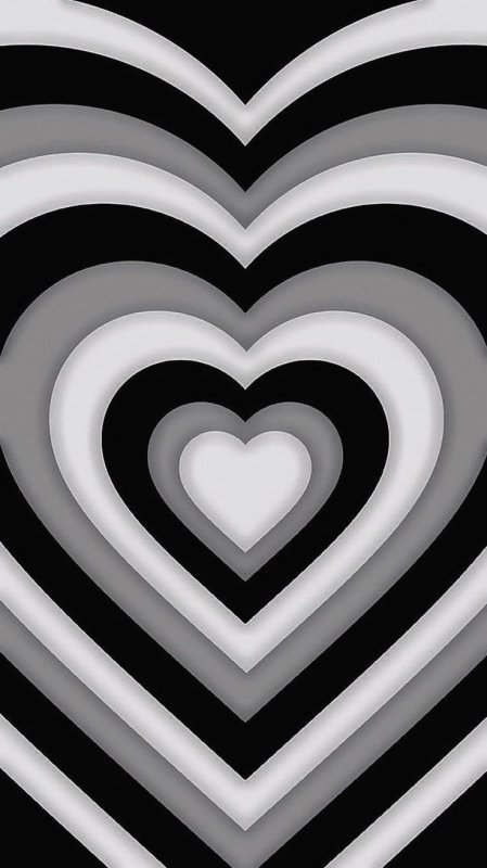 Сердечко черно белое