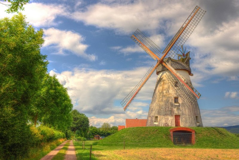 "Ветряная мельница в Кнокке". Камиль Писарро