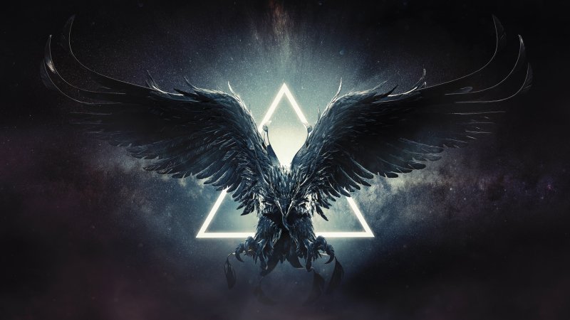 Темный Феникс птица