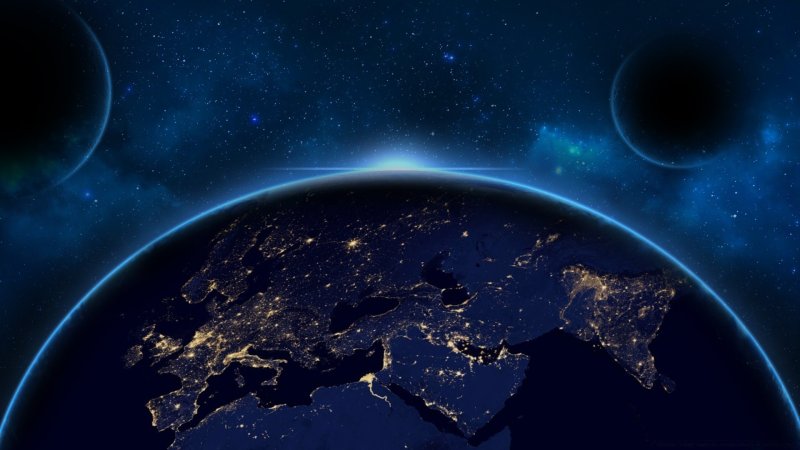 Планета земля в космосе