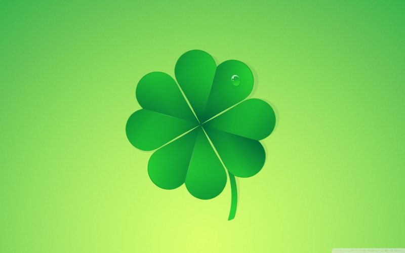 Четырёхлистный Клевер символ удачи