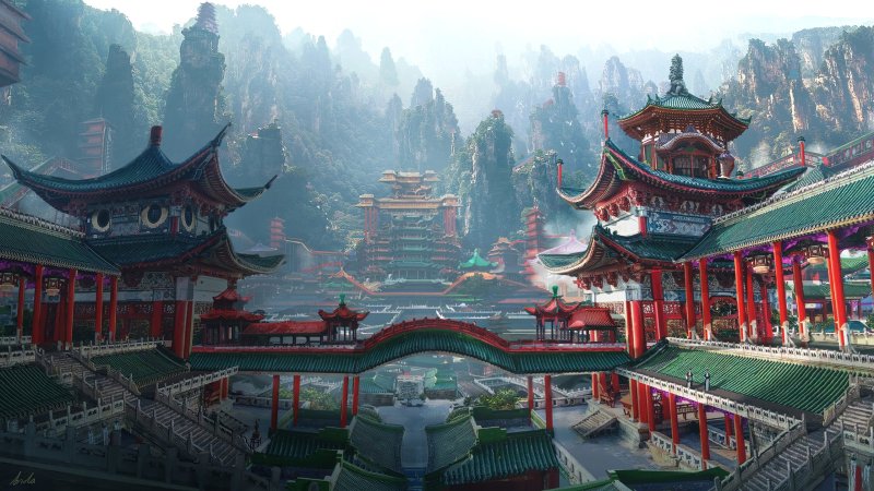 Япония Императорский дворец арт