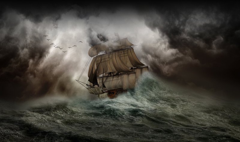 Картина Летучий голландец Айвазовского