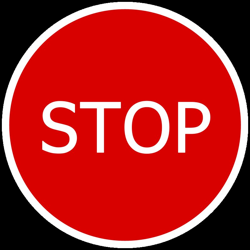 Знак stop
