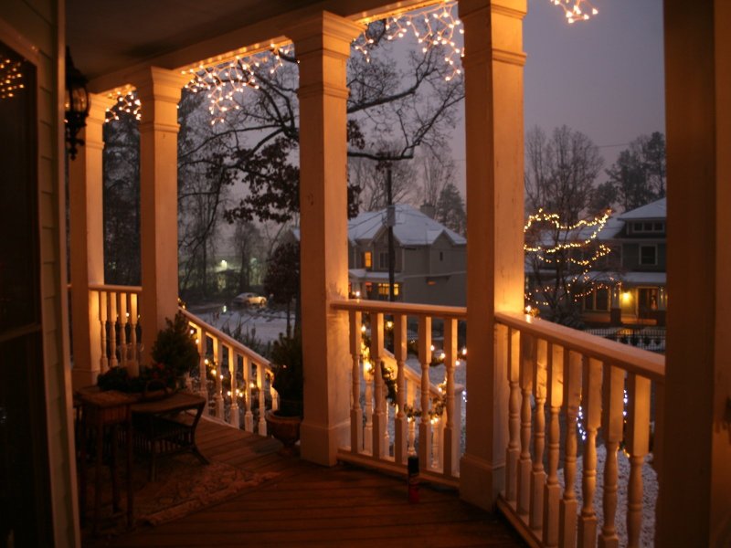 Красивые зимние веранды