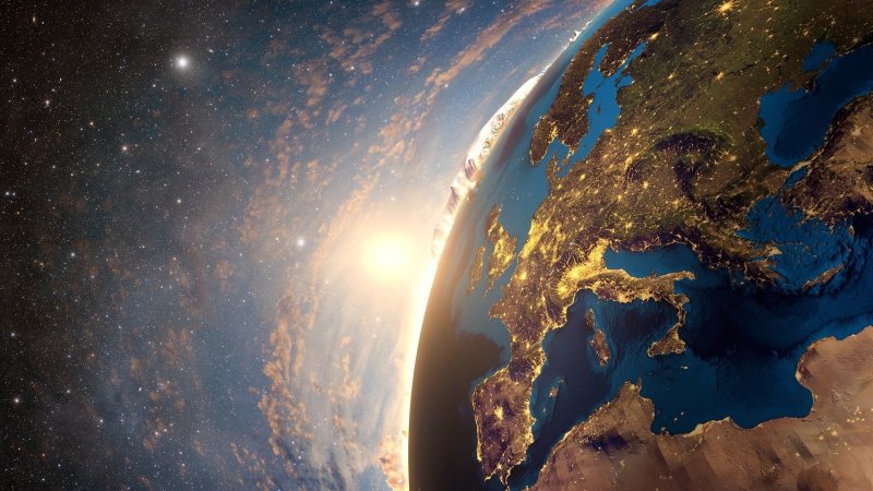 Вид земли из космоса