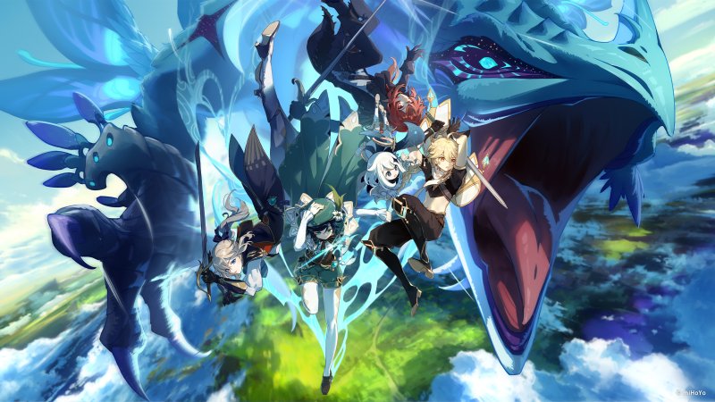 Официальные арты гекншин Импакт