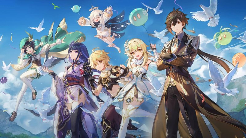 Геншин Импакт официальные арты обновлений