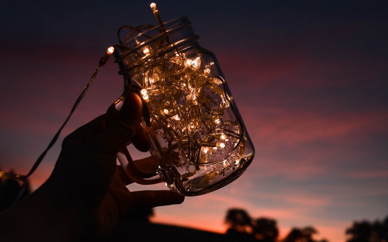 Гирлянда в банке