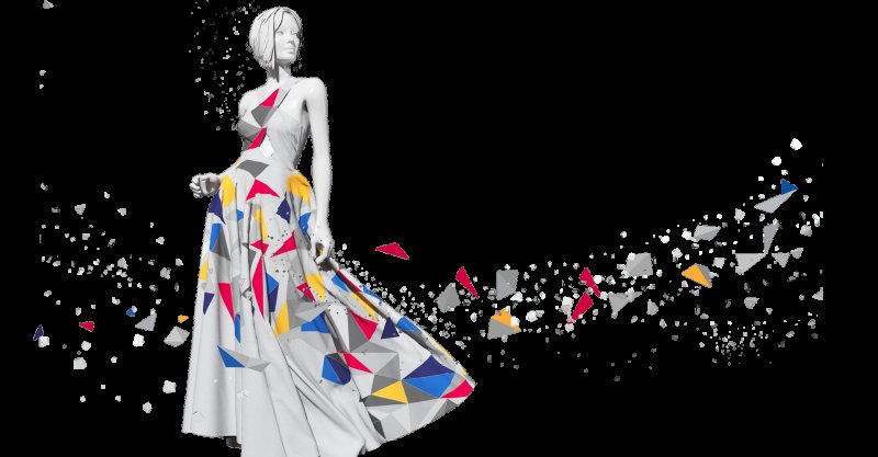 Модный показ на белом фоне