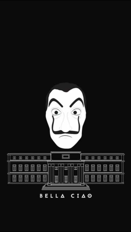 Бумажный дом обои на айфон