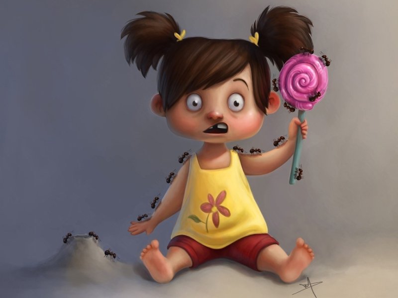 Мультяшная девочка