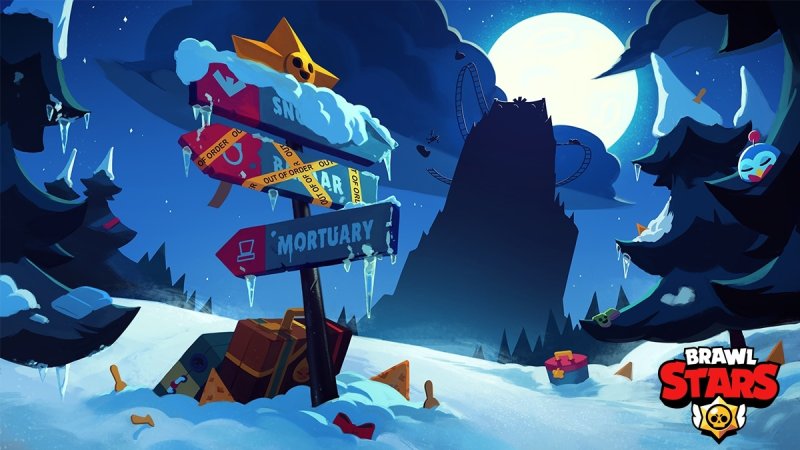 Новогодний фон БРАВЛ старс