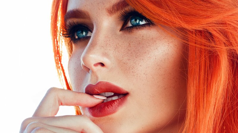 Рыжие волосы яркие