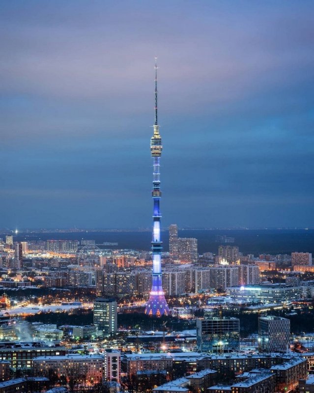 Башня Останкинская в Москве телебашни