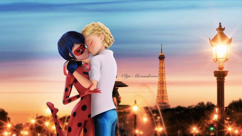 Маринетт и Адриан в Нью-Йорке