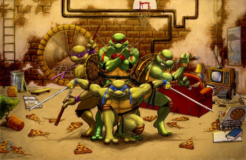 Микеланджело TMNT 2003 арт