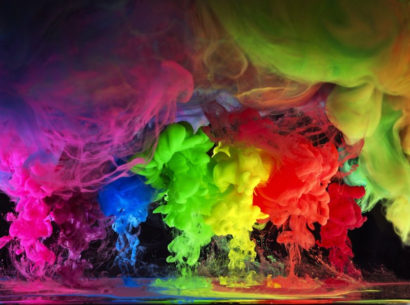 Разноцветные краски