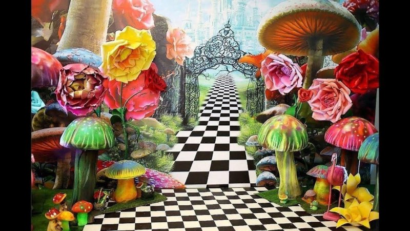 Алиса в стране чудес Зазеркалье лес