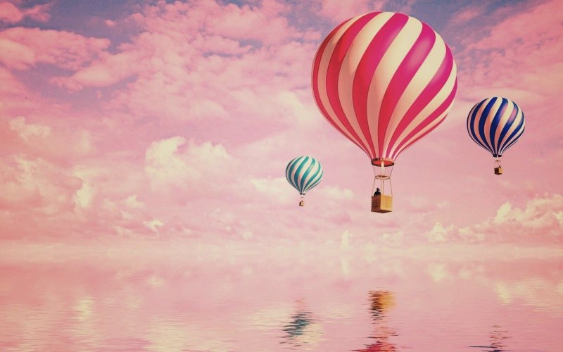 Обои с воздушными шарами