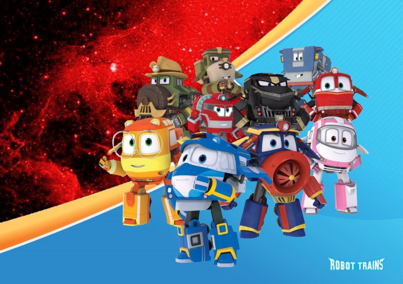 Роботы поезда герои Дюк