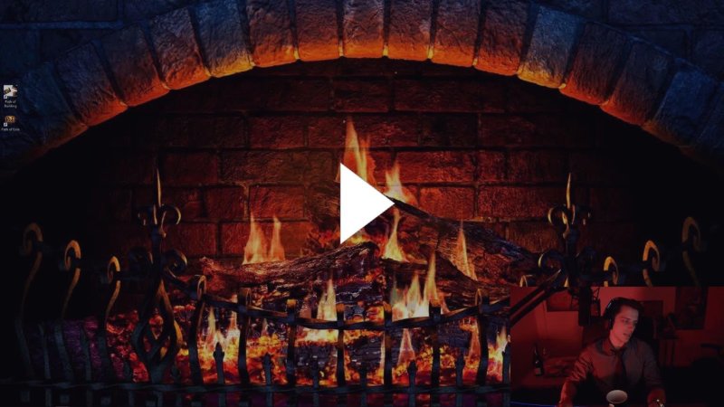 Камин с живым огнем