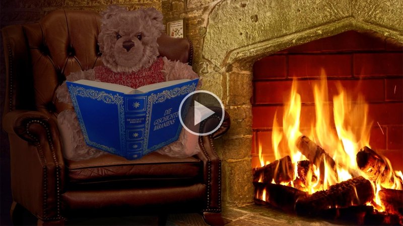 Живой горящий камин