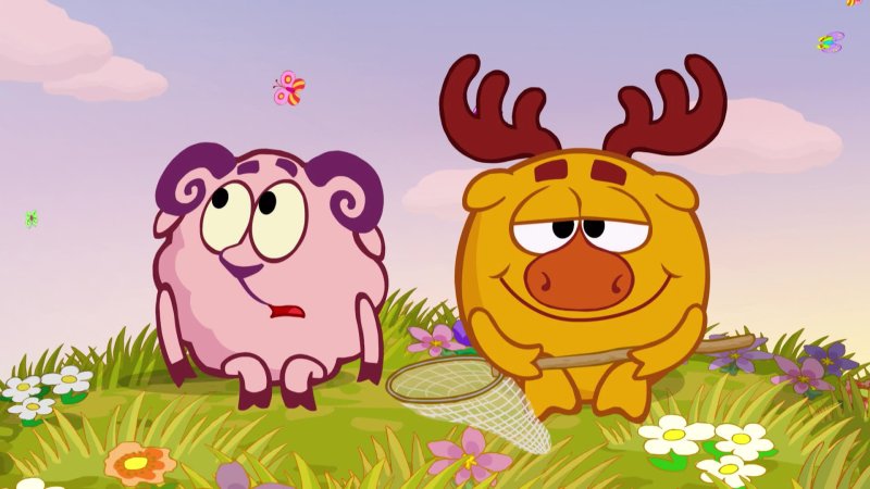 Смешарики Лосяш Бараш и Нюша