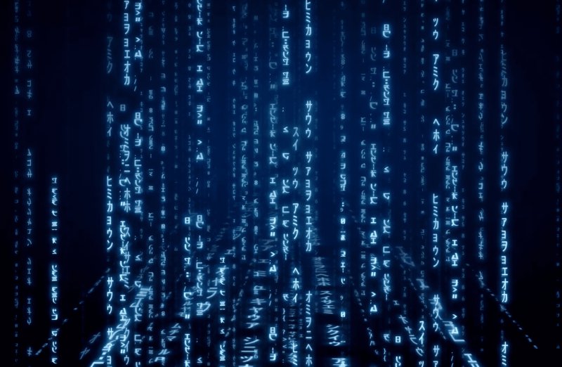 Матрица 101011010010101001010 синяя