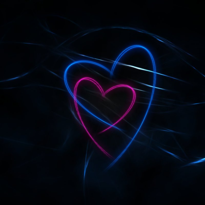 Неоновые сердечки