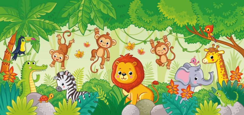 Обитатели джунглей для детей