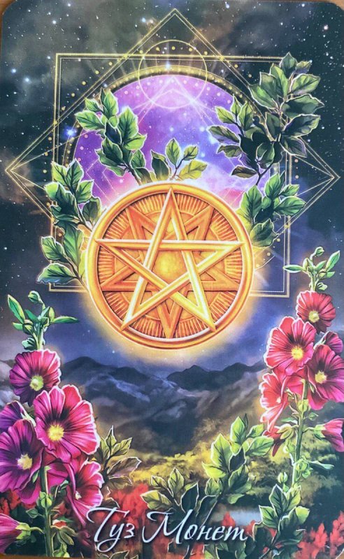 Мудрость элементалей Таро туз пентаклей